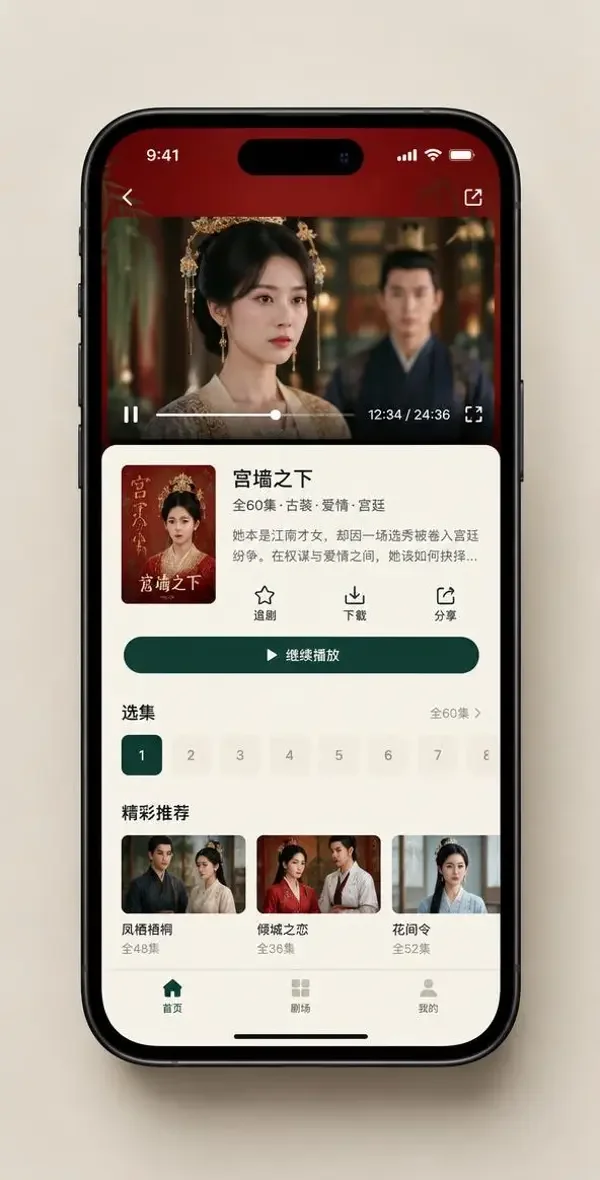 欧美片APP 竖屏播放界面 欧美片APP 播放界面展示